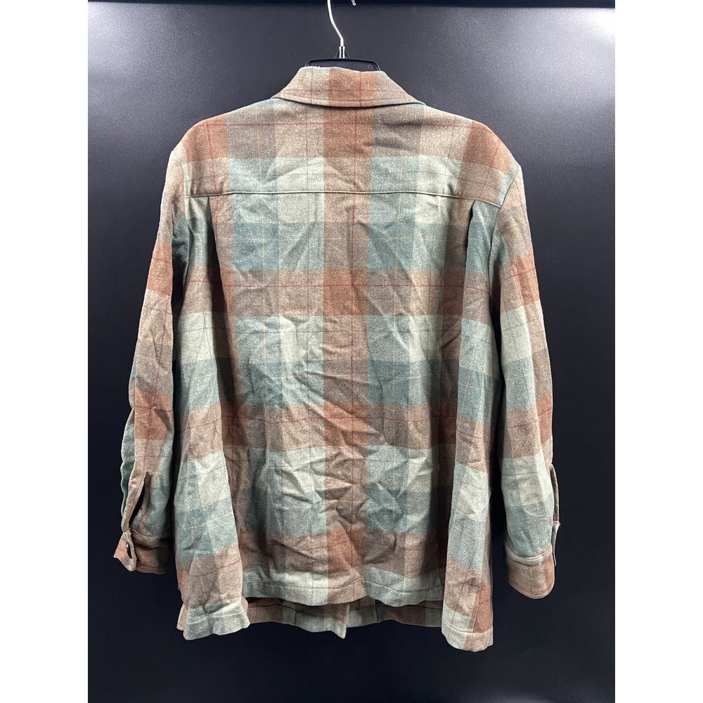 Pendleton Heritage Limited Edition Wool Shacket Shirt Jacket M Green Brown Plaid - Picture 3 of 10